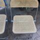 Chaises Plia Castelli en bois et cannage