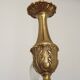 French Vintage Mid Century Bronze 5 Light Traditional Style Chandelier