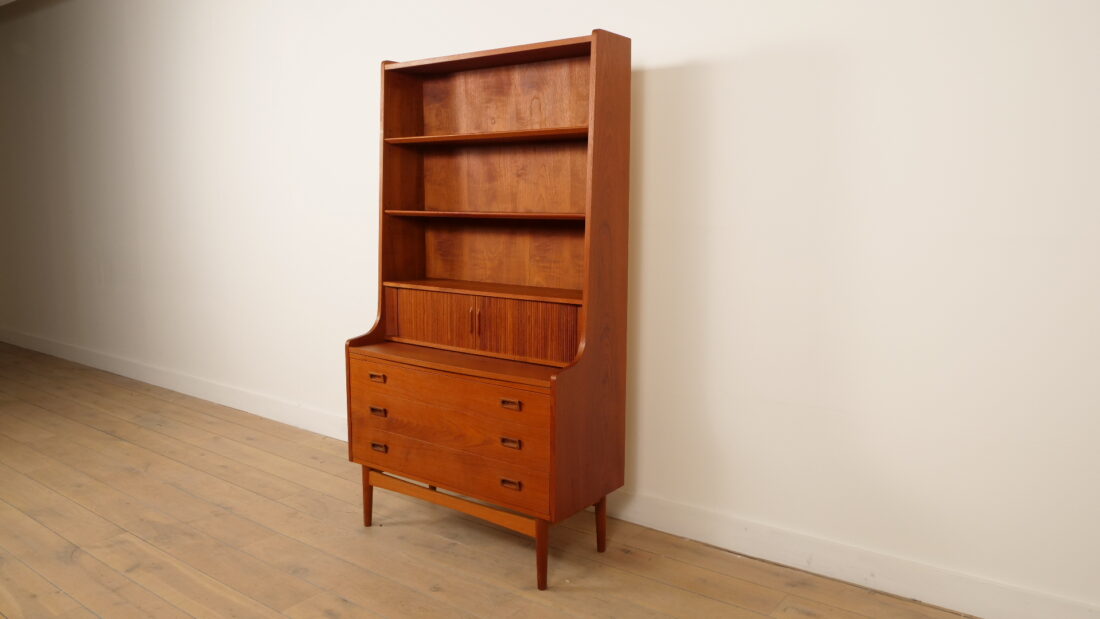 Vintage bookcase | Secretary | Teak | Johannes Sorth