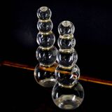 Pair of altuglass candlesticks