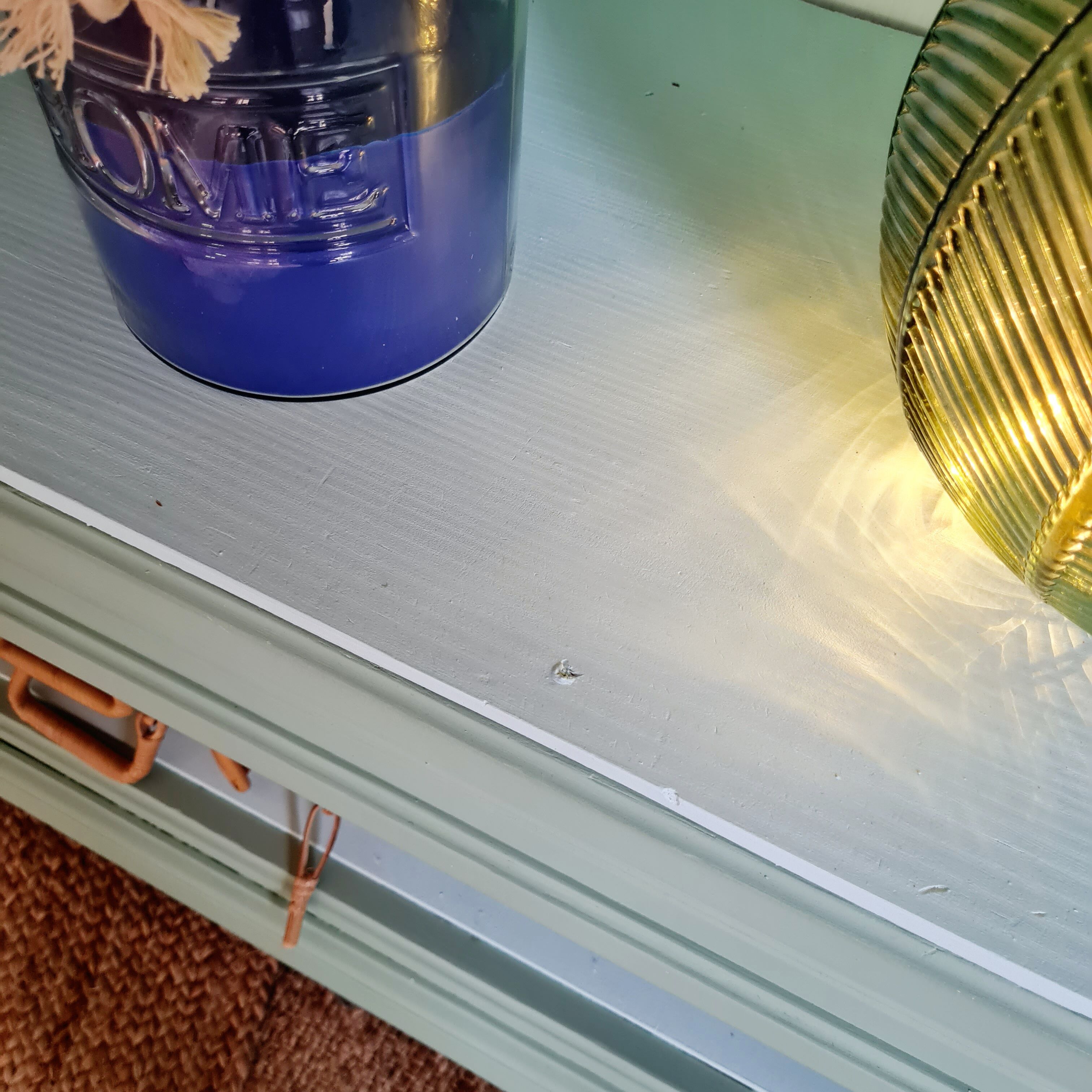 Green bookcase cabinet