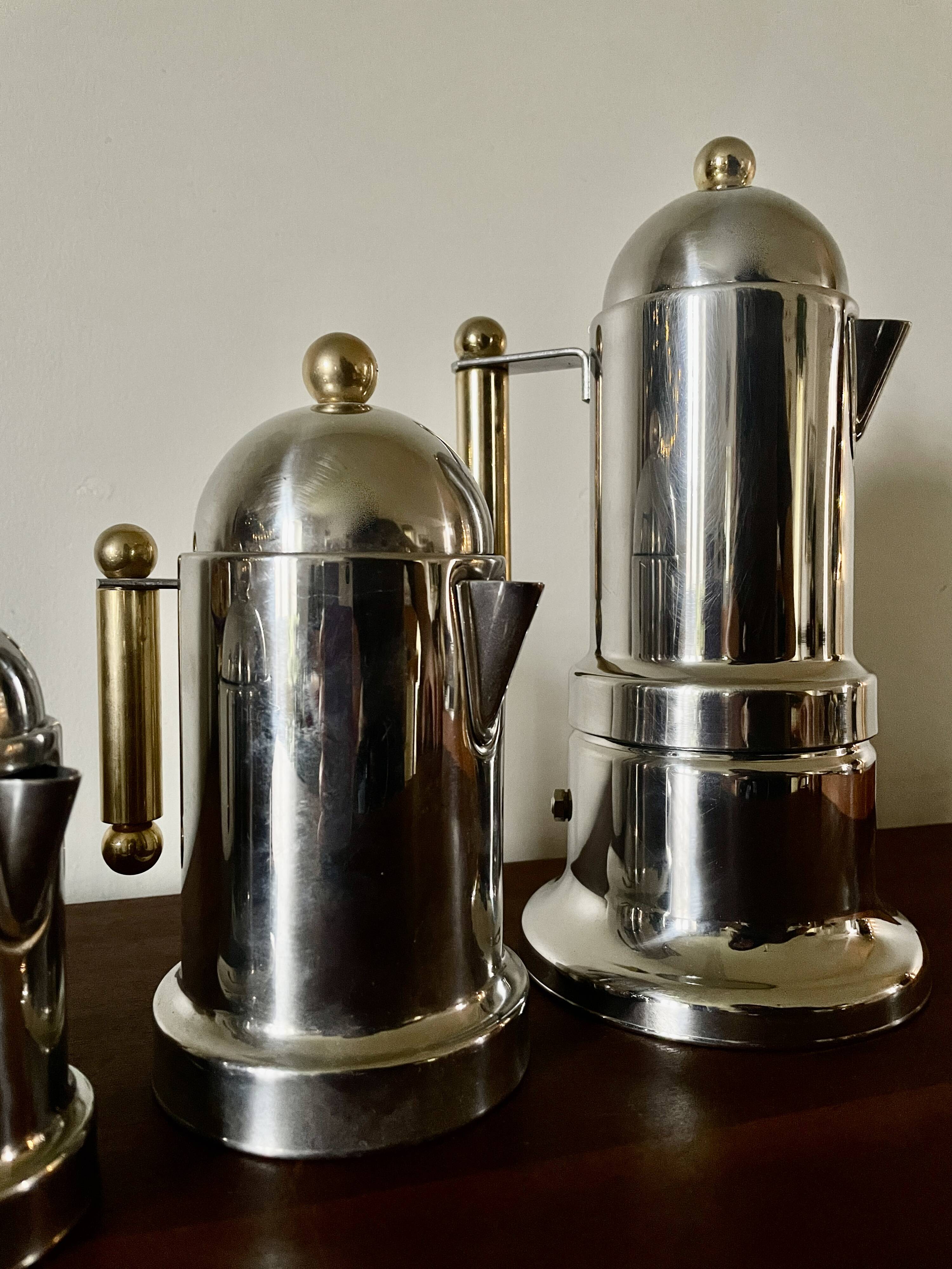 Vev Vigano Kontessa espresso set or 24 carats, Italy