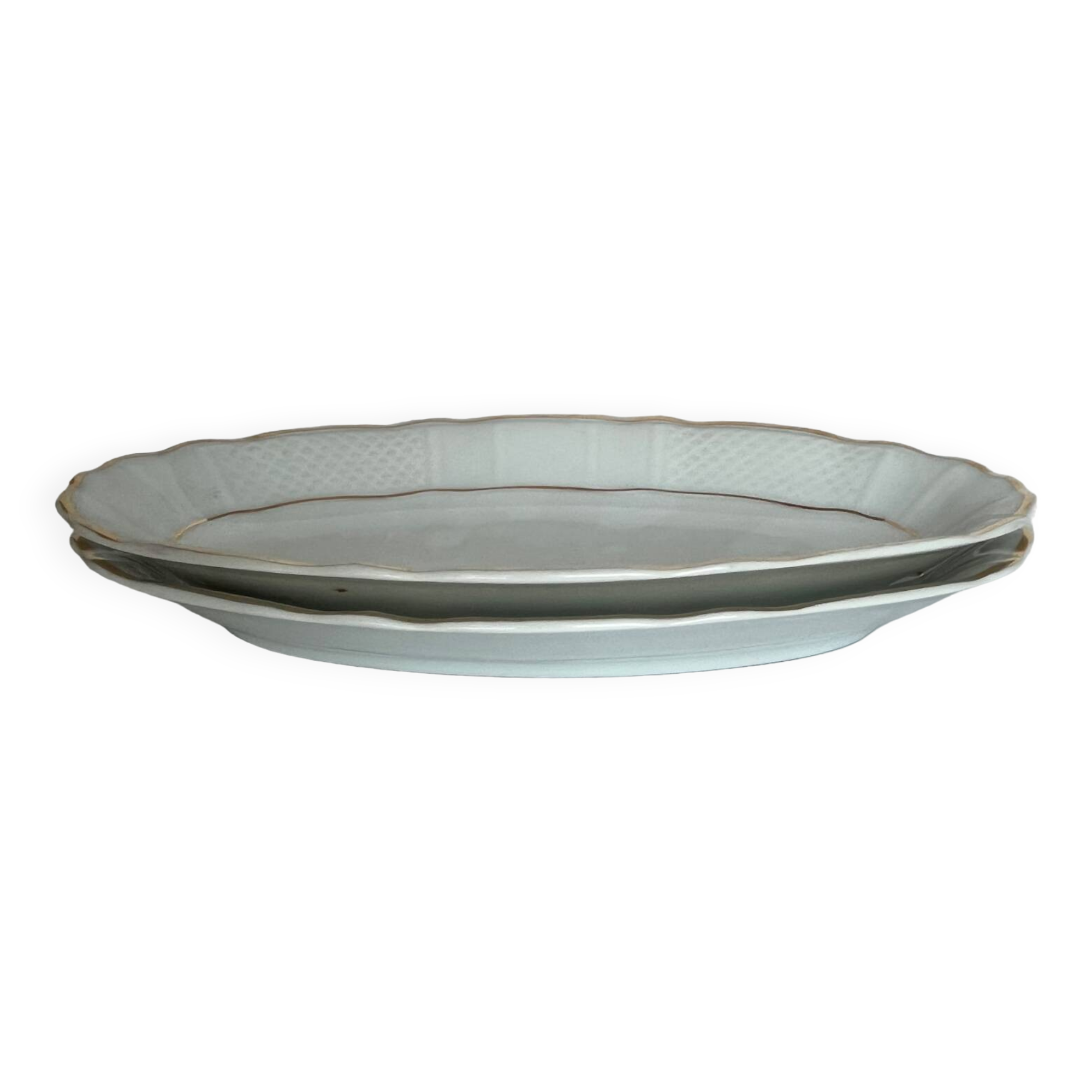 2 white porcelain ramekins