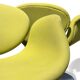 Pair of Little Tulip armchairs by Pierre Paulin for Artifort in green fabric.