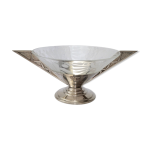 coupe verre décor sablé-métal