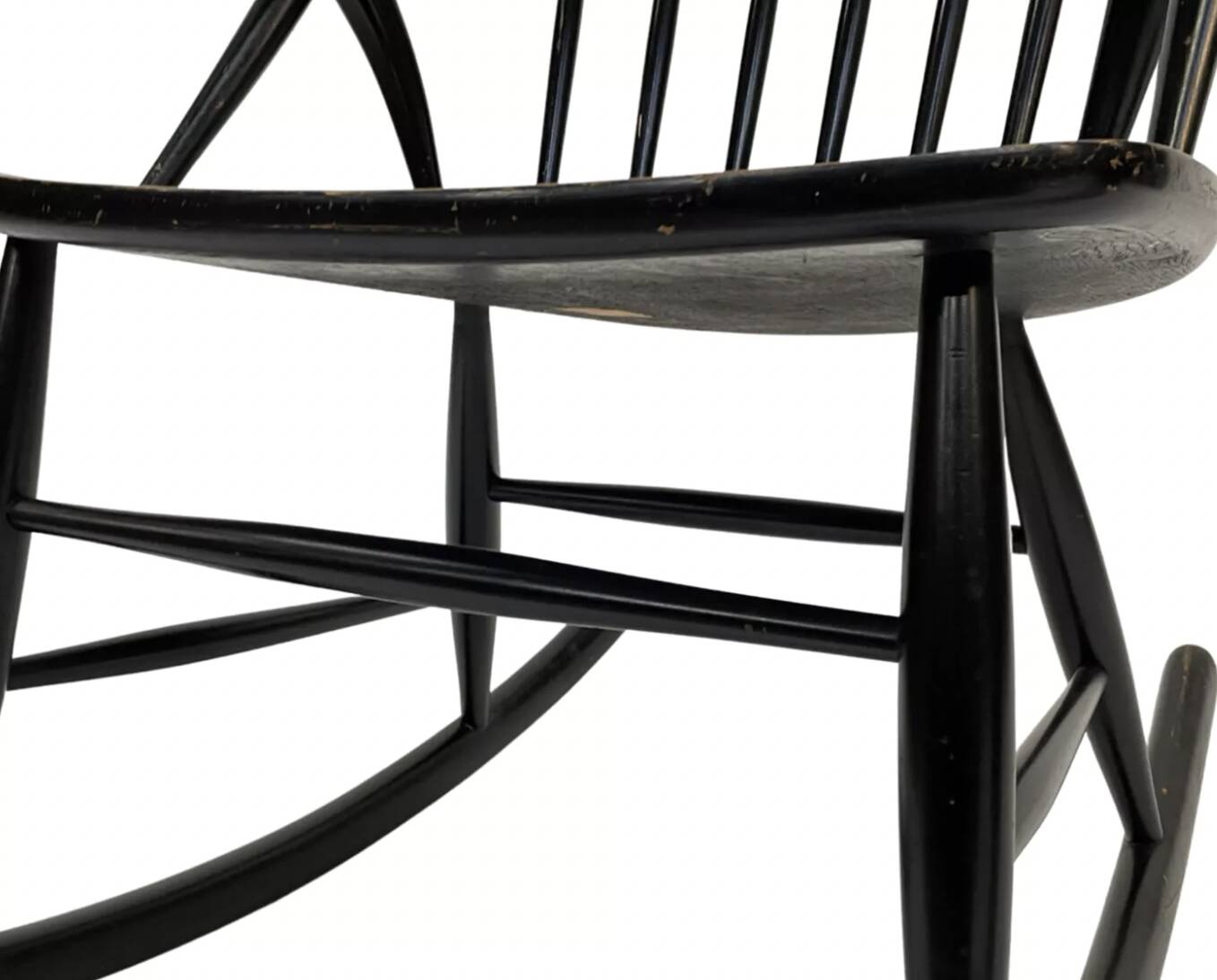 Fauteuil à bascule vintage Illum Wikkelso design danois