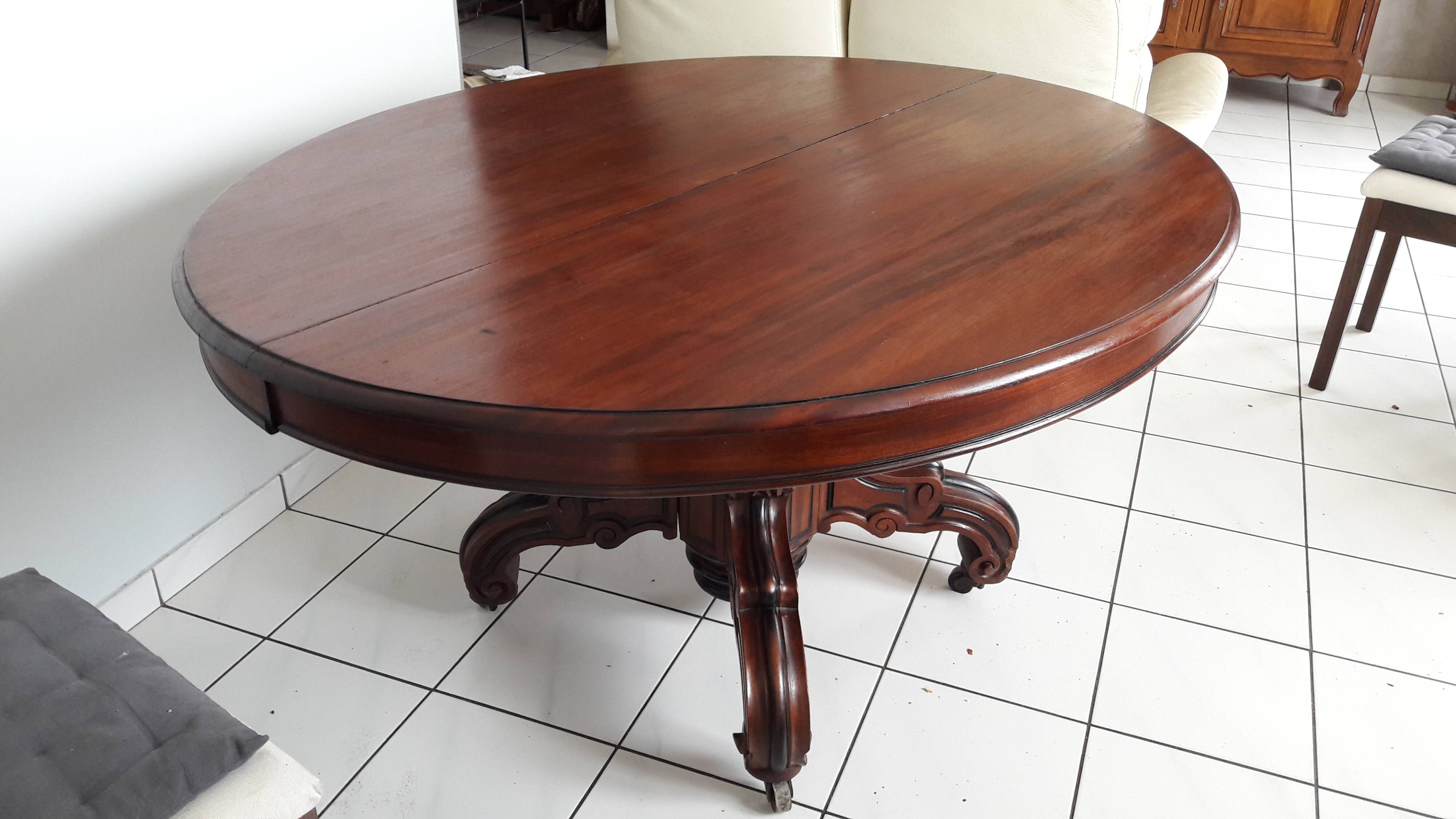 Large cherry wood dining table