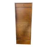 Filing cabinet with a curtain