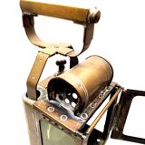 Old lamp in acetylene sncf station master ets albert butin railway