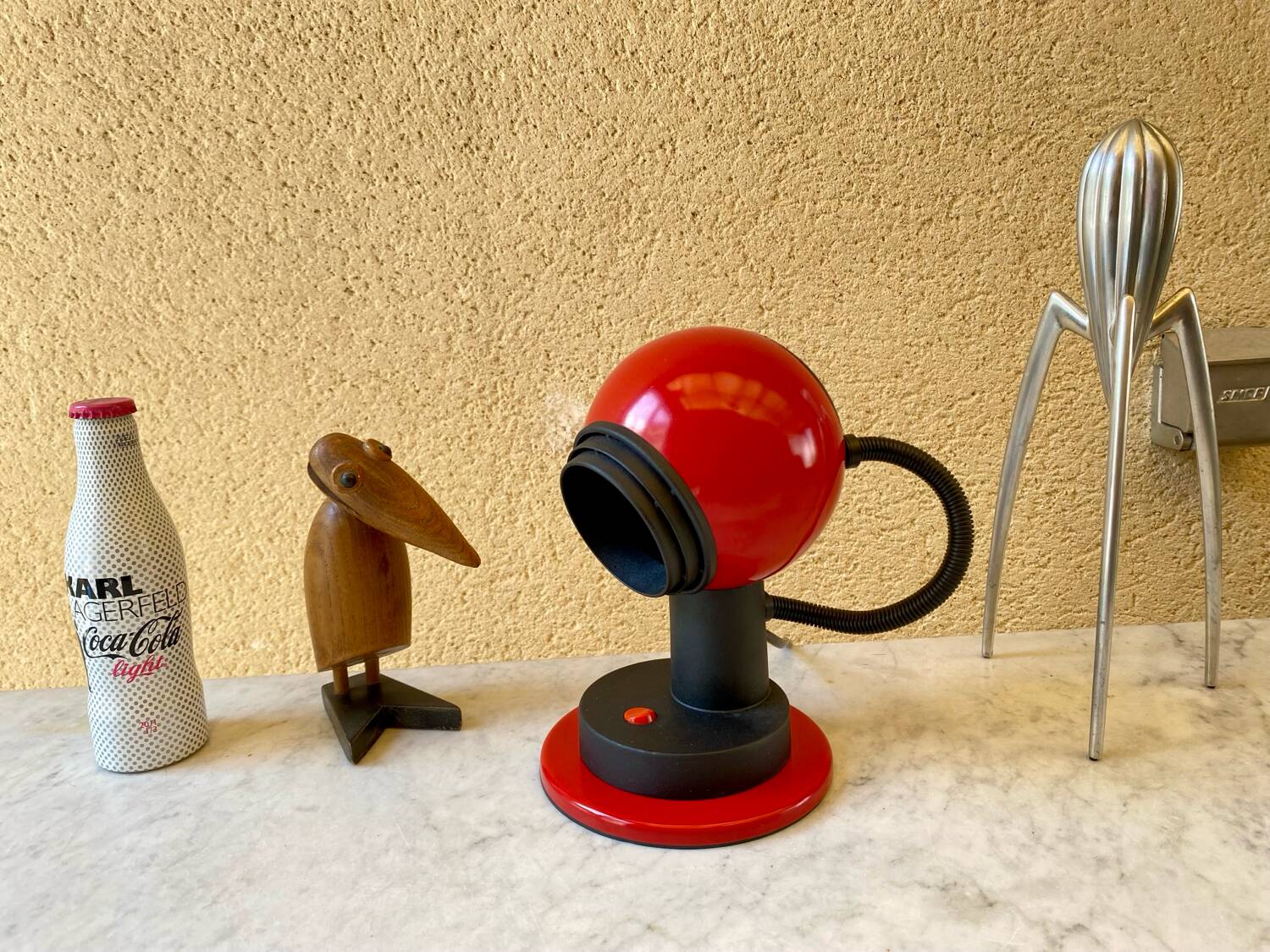 Lampe Magnétique EyeBall Goffredo Reggiani - Design Italien 60's - Orange