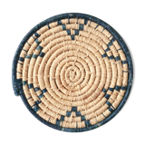 Braided ethnic flat, straw table mat