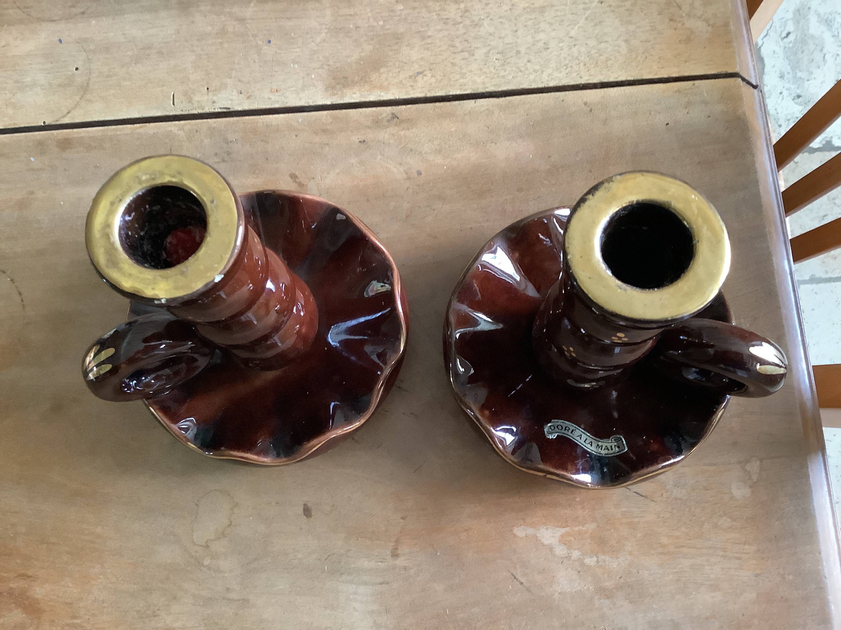 Lot bougeoirs vintage