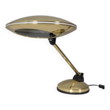 Vintage golden table lamp from the 60s ufo model aluminor design