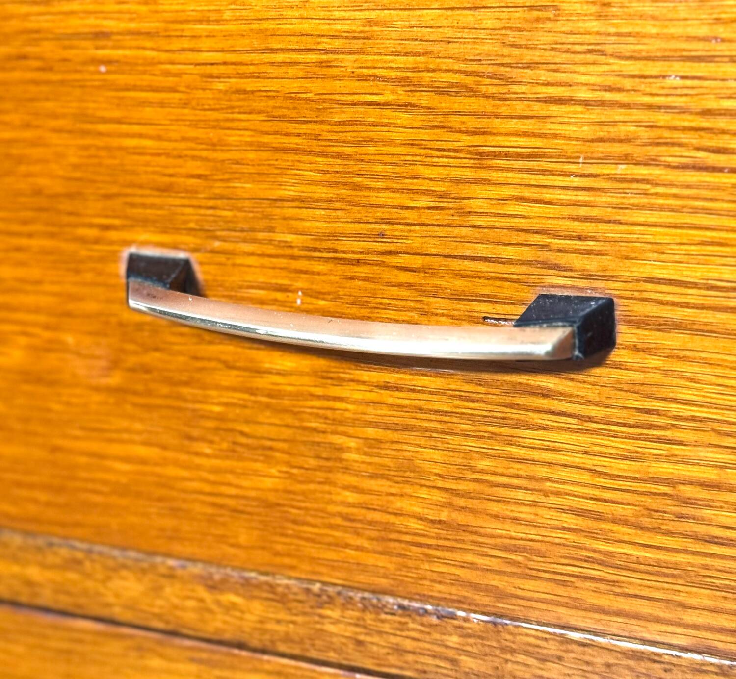 Vintage chest of drawers with gold handles