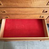 Large Danish vintage row in blond teak from the 60s