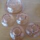 Set of 8 pink flared glasses and carafe