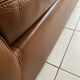 Vintage leather sofa 2 seater convertible caramel color