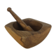 Mortier et pilon en bois d'olivier