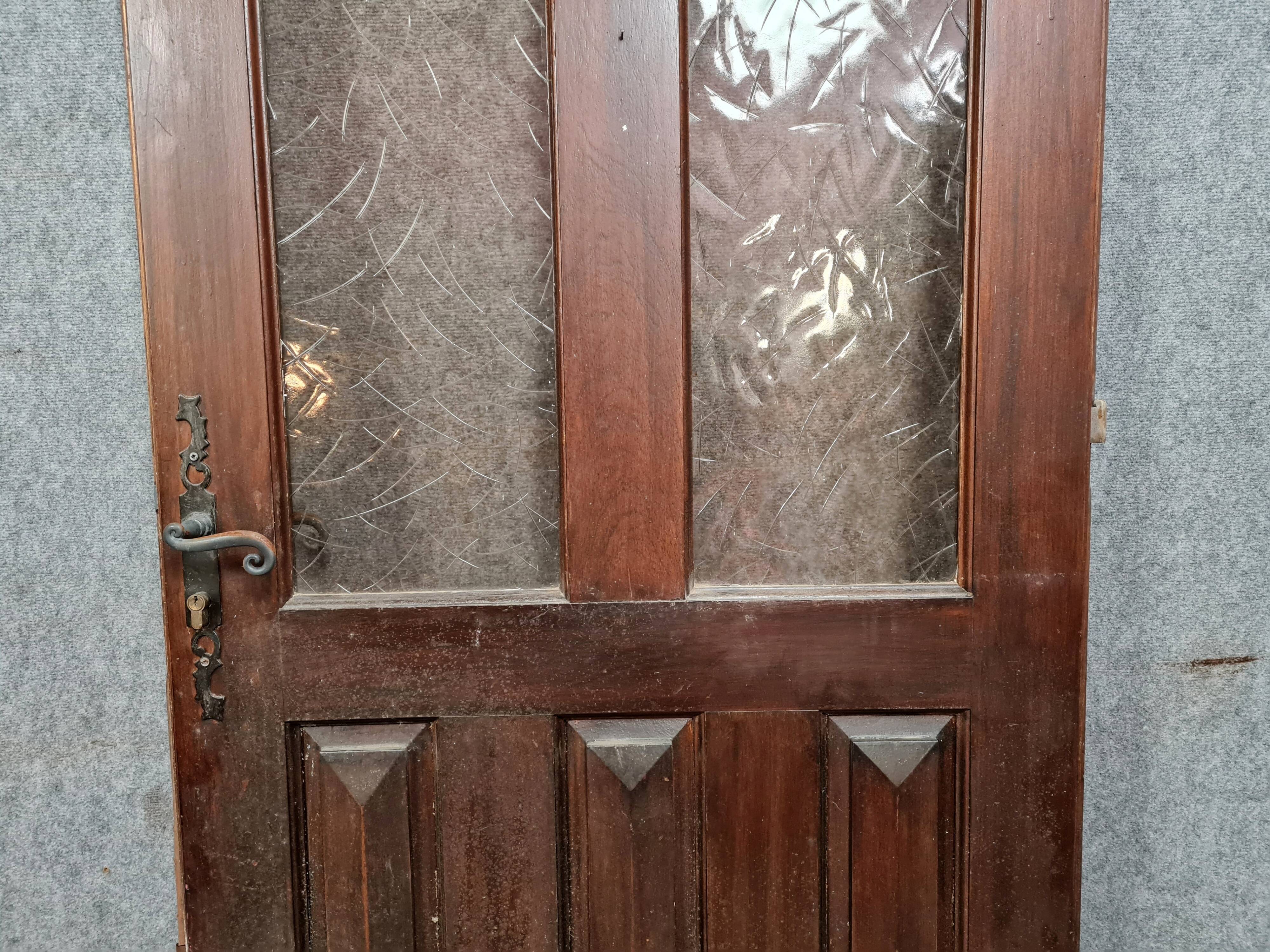 Art Deco period door in solid wood around 1930-1940