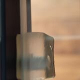 Rectangular table, end of sofa in metal and glass Vintage Vandel stone