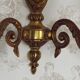 Pair Vintage French Traditional Style Bronze Mid Century Wall Lights 5345