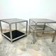 Pair of vintage trundle side tables