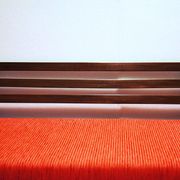 Mid-century Italian sofa bed in corduroy fabric