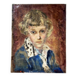 30's painting "The dreamy little girl"