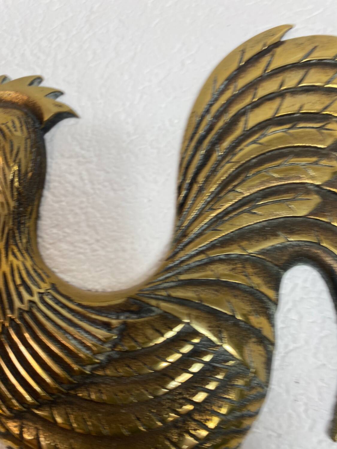Solid Brass Zoomorphic Rooster Wall Candle Holder