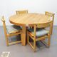 Brutalist eettafel massief eiken rond model