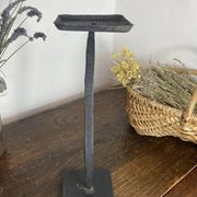 Modernist candlestick in wrought iron