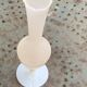 Soliflore vase in pink beige opaline and white base vintage and design