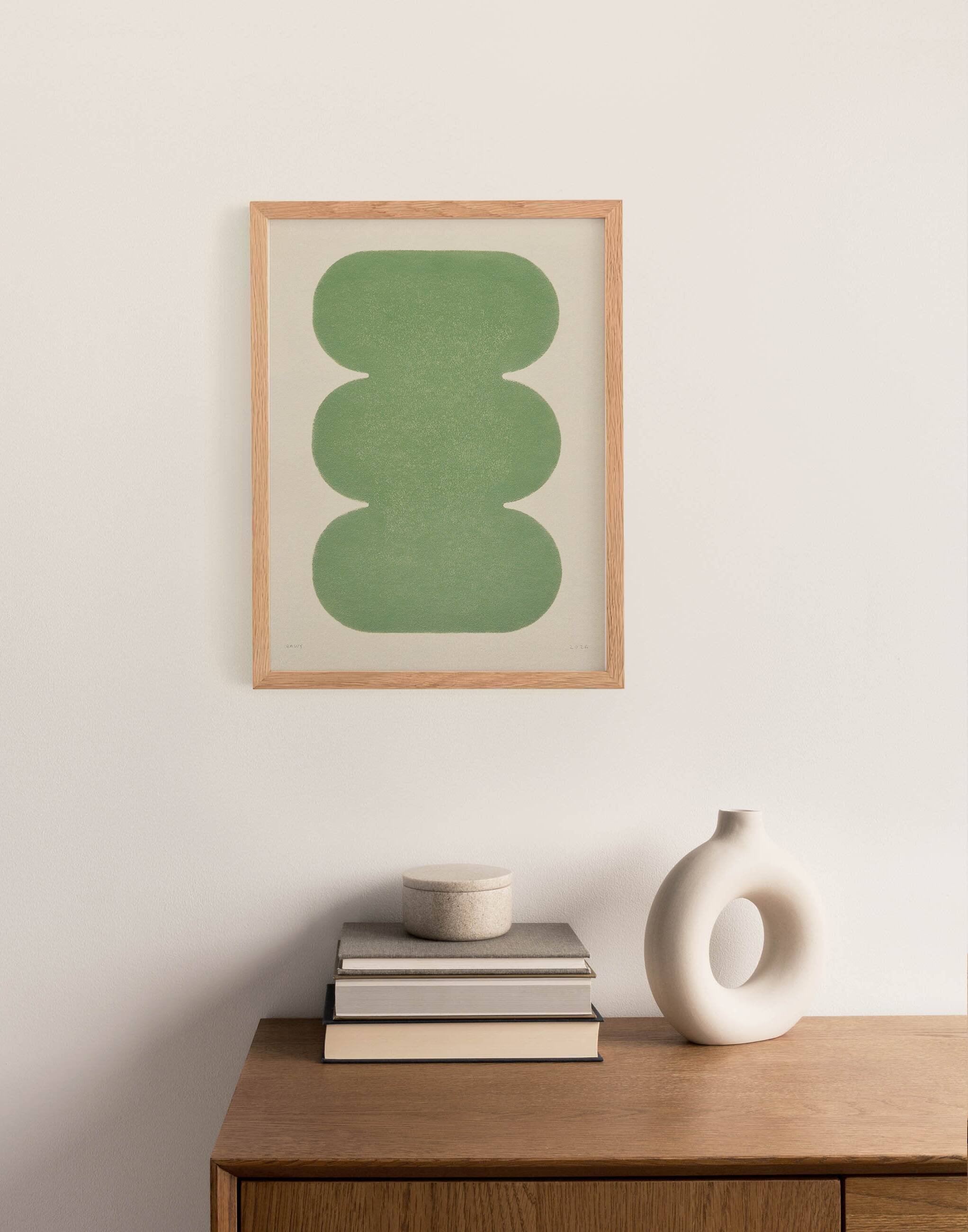 Peinture abstraite sur papier - signée Eawy