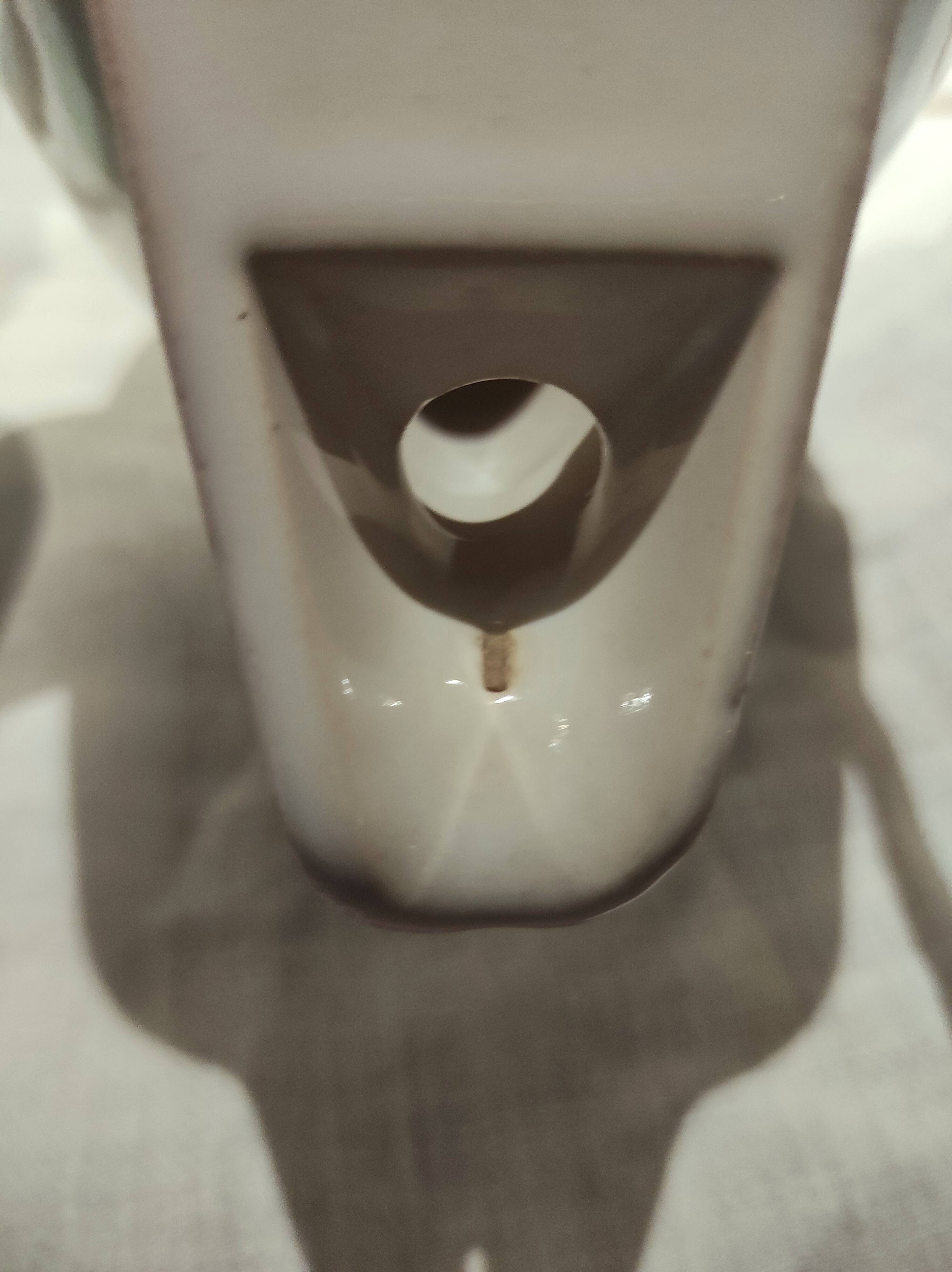 Vintage French large coffee pot in light green ceramic