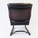 Asko Koivutaru black leather armchair by Esko Pajamies