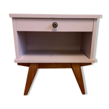 Vintage pale pink bedside table