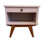 Vintage pale pink bedside table