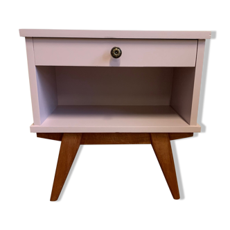 Vintage pale pink bedside table