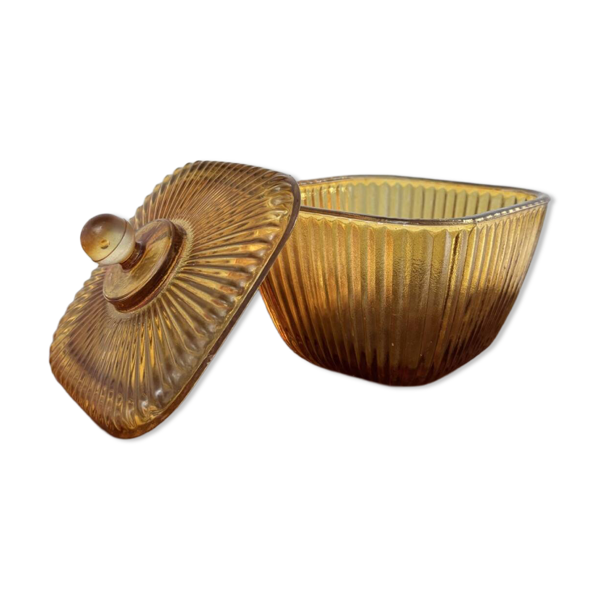 Bonbonnière verre ambré — Beyit