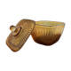 Amber glass bonbonnière