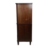 Commode Chiffonnière Ancienne en Acajou Flammé sur Chêne XIXe Siècle