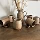 Vintage complete stoneware service – 6 mugs & jug Vallauris