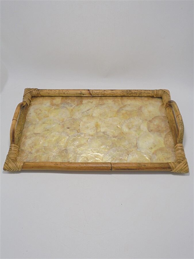 Plateau bambou et nacre