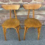 Pair of chairs bistrot banana model 1950s