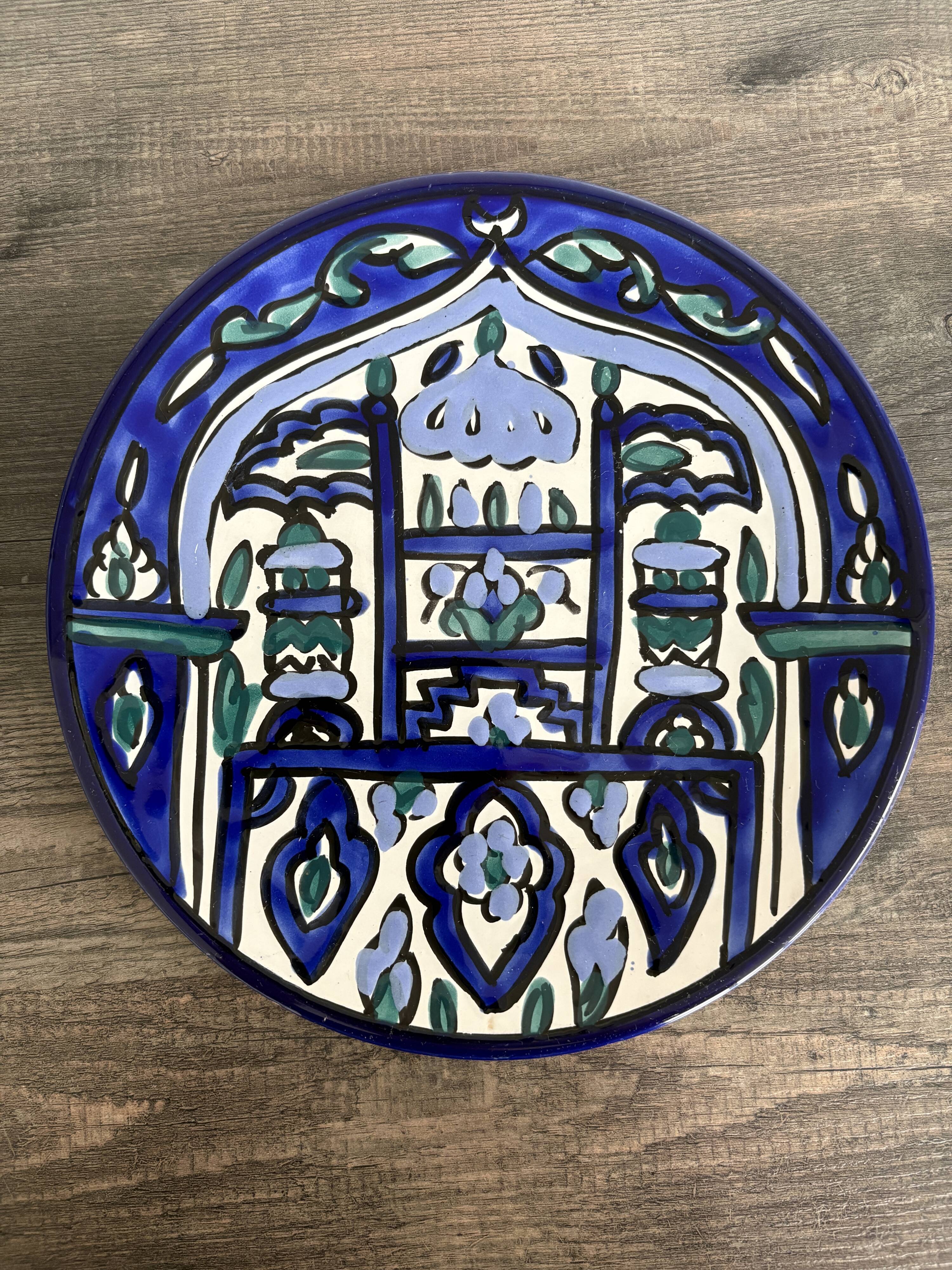 Assiette céramique d'art Tunisie