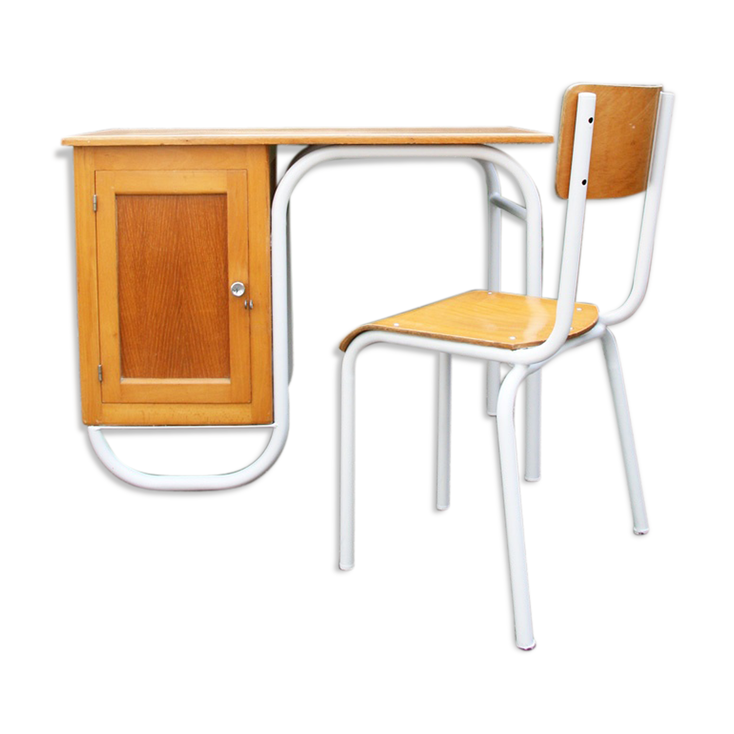 School desk and chair