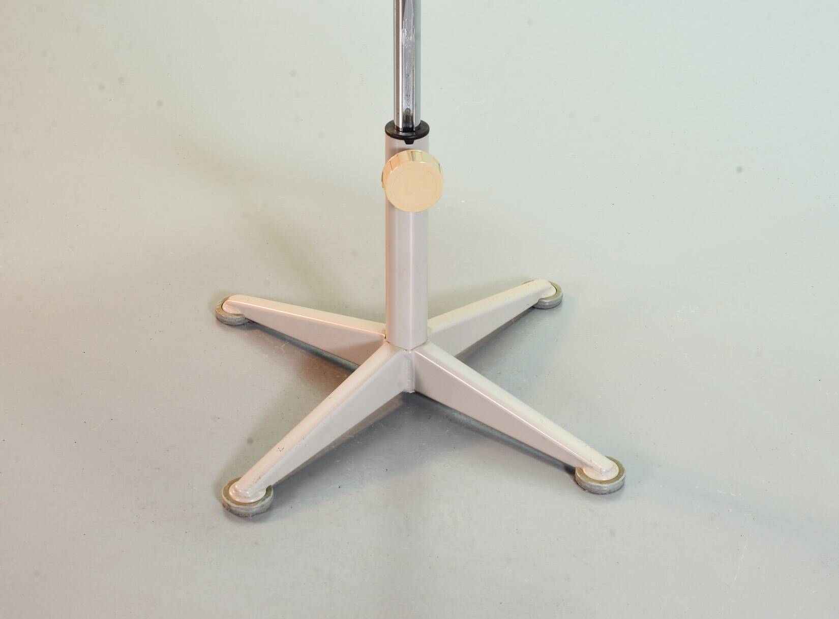 Ahrend De Cirkel Industrial Desk Chair with Orange Fabric Upholstery 1950s