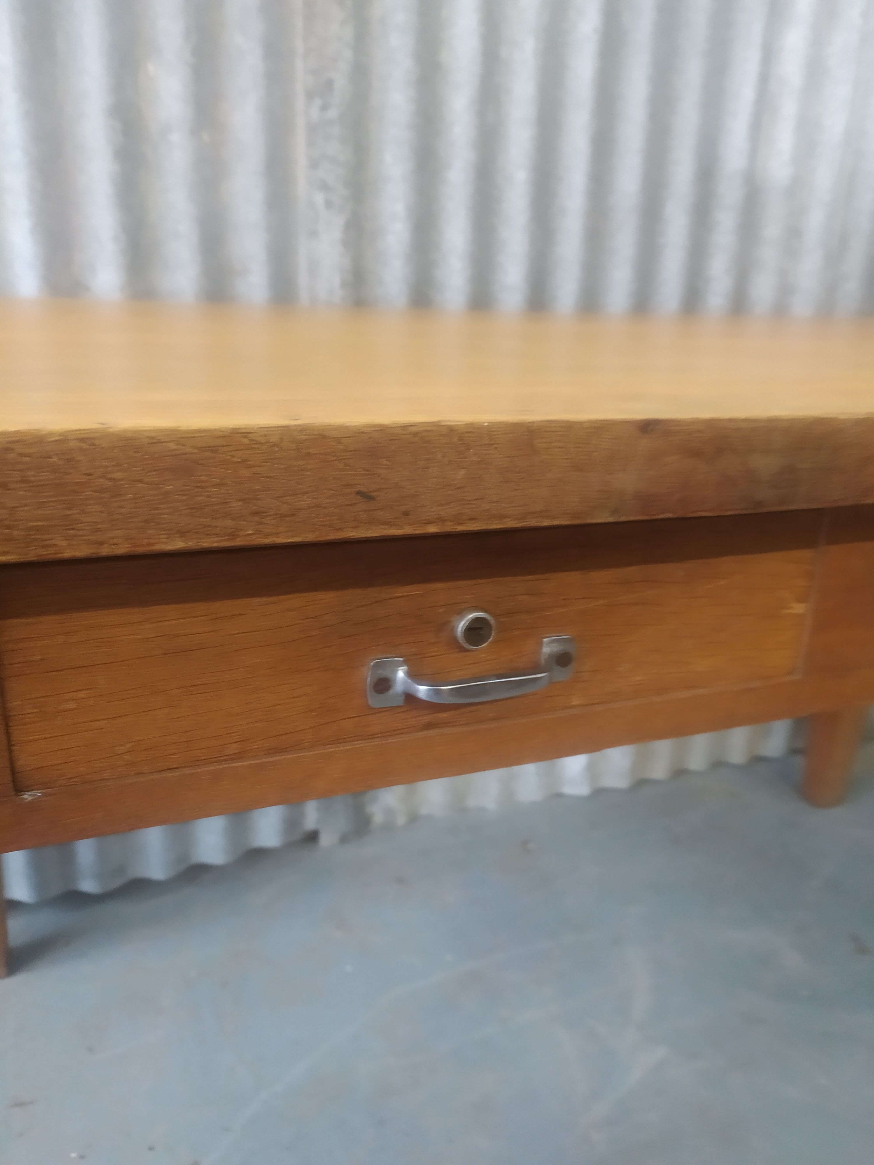 Solid oak farm table