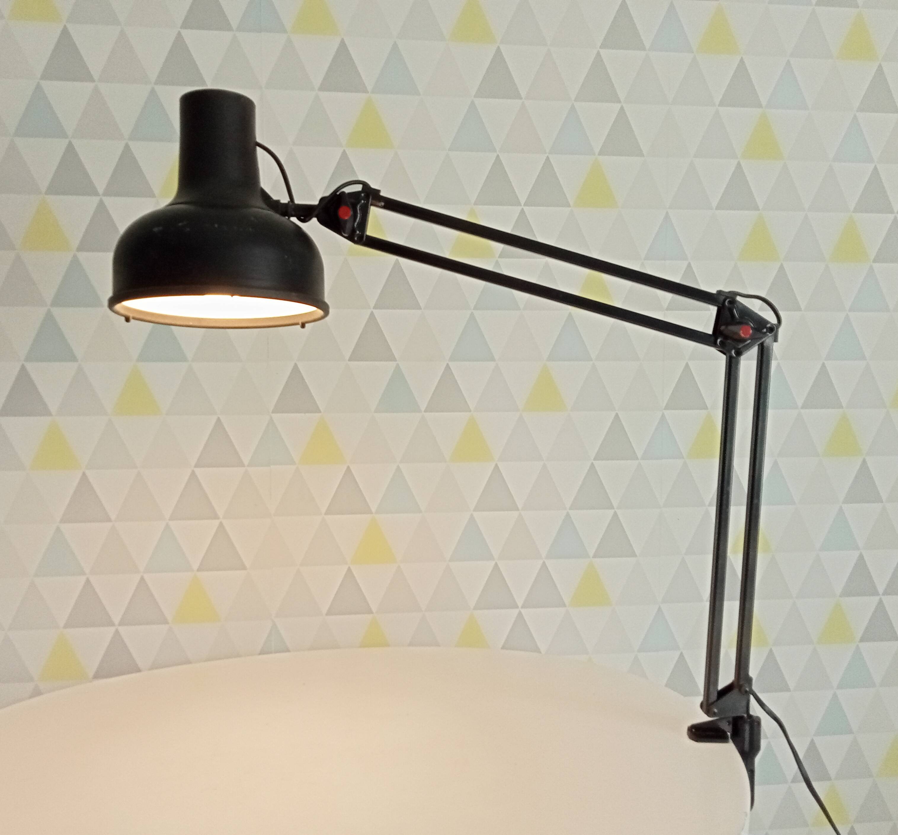Vintage Scandinavian architect lamp Lival 70s
