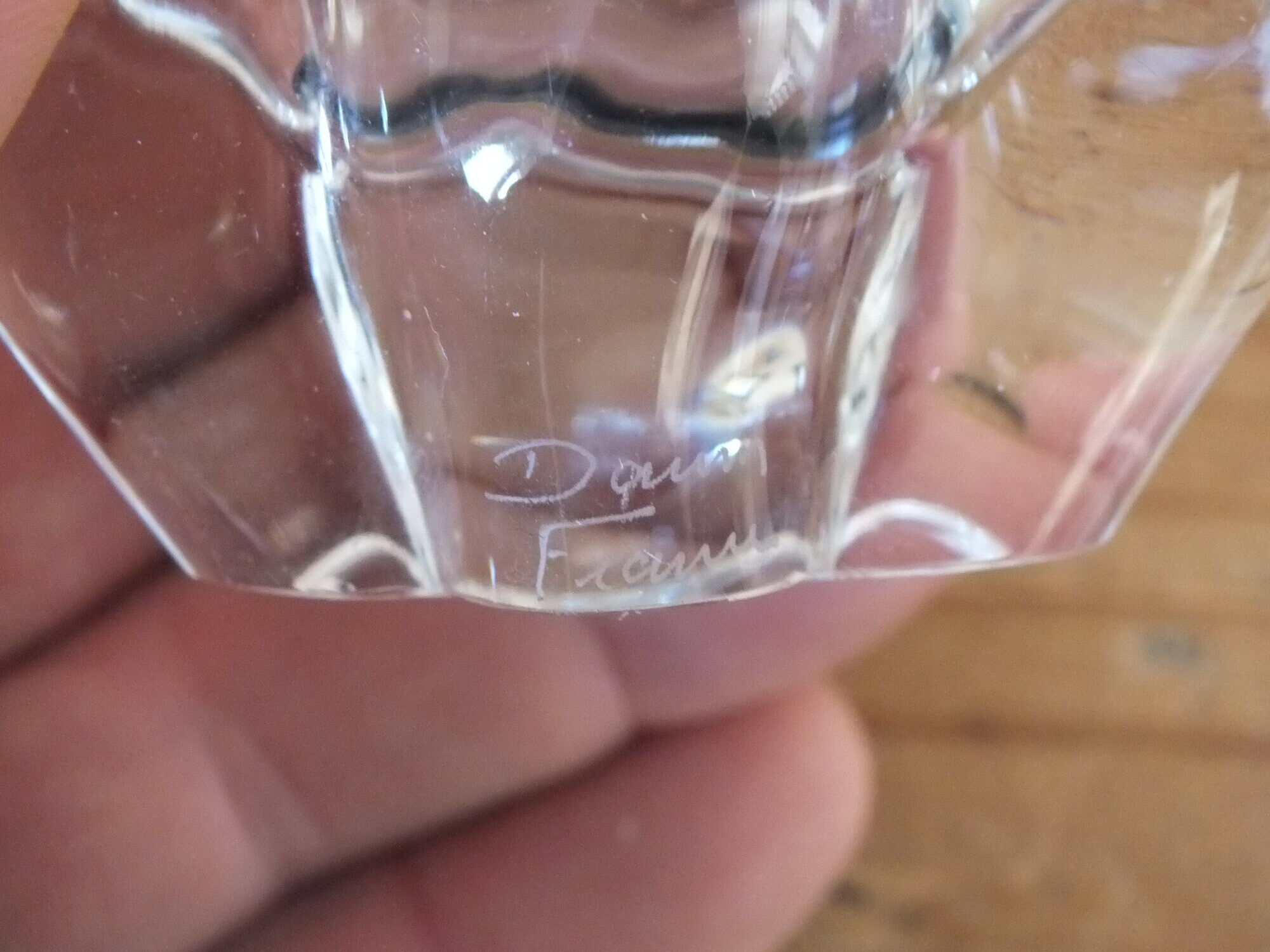 Paire de salerons Daum France avec les cuillères